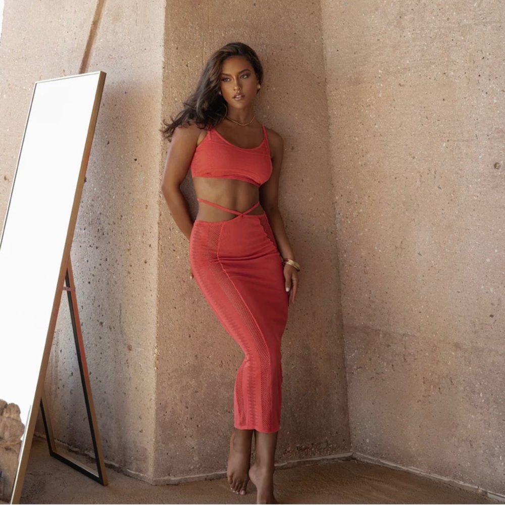 Sea Coral Summer Love Skirt Set